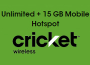 Cricket Unlimited + 15GB Mobile Hotspot