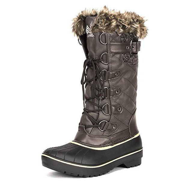 Dream Pairs Women's Dp Warm Faux Fur Lined Mid Calf Winter Snow Boots Dp-Avalanche