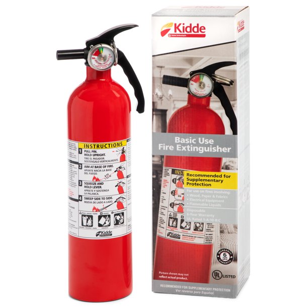 Kidde 1A10BC Basic Use Fire Extinguisher, 2.5 lbs.