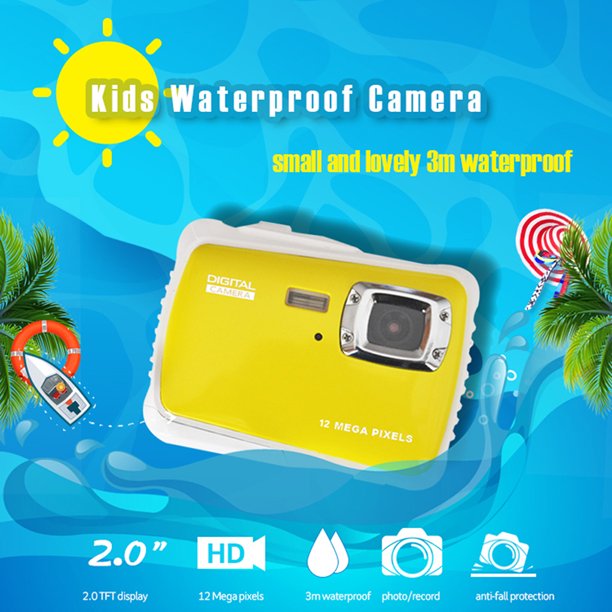 HD Waterproof Digital Camera Underwater Camera 2.0 Inch LED Dispaly For Kids