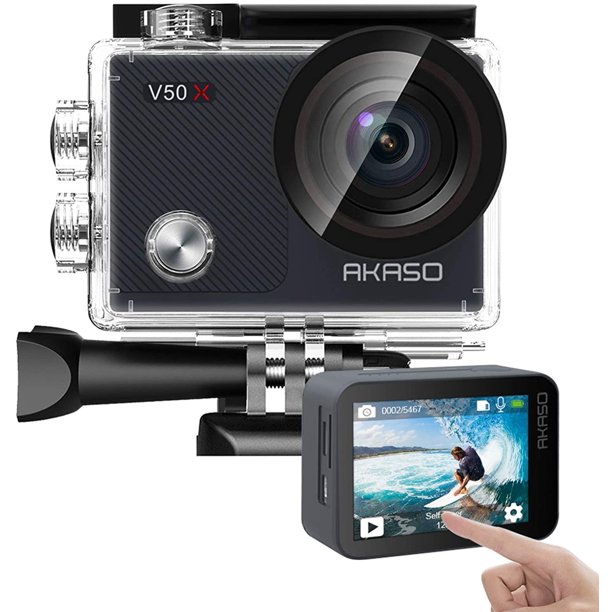 AKASO Action Camera V50X 4K30fps WiFi Waterproof Camera with EIS Touch Screen 4X Zoom