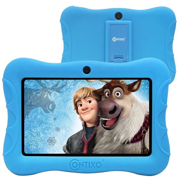 Contixo 7” Kids Learning Tablet V9-3 with Android Bluetooth Wi-Fi Camera for Children Infant Toddlers Kids 16GB Parental Control with Kid-Proof Protective Case (Blue)