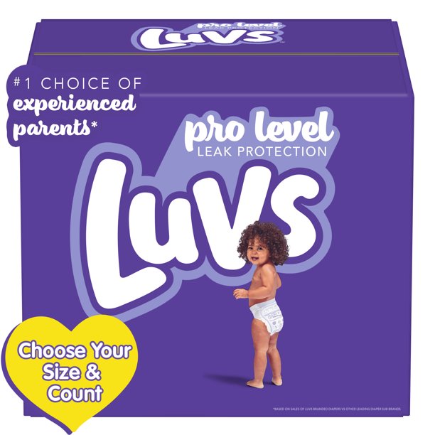 Luvs Pro Level Leak Protection Diapers, Size 6, 104 Count