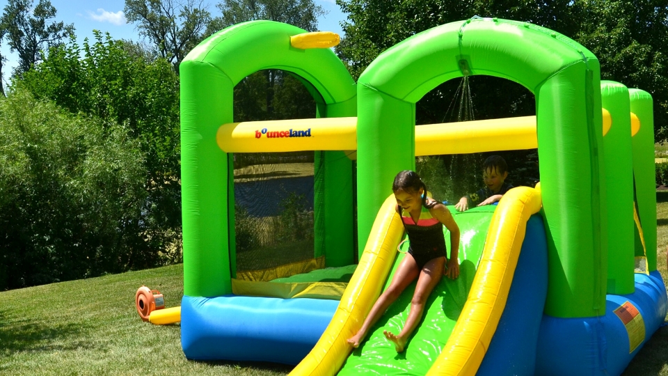Bounceland Cascade Water Slides With Large Pool