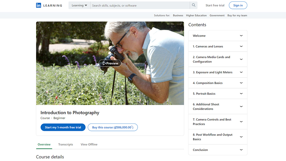 LinkedIn Photography Courses