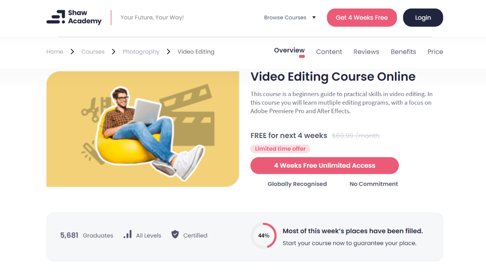 Shaw Academy Video Editing Course Online