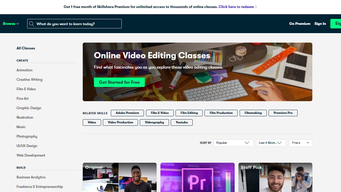 Skillshare Video Editing Courses