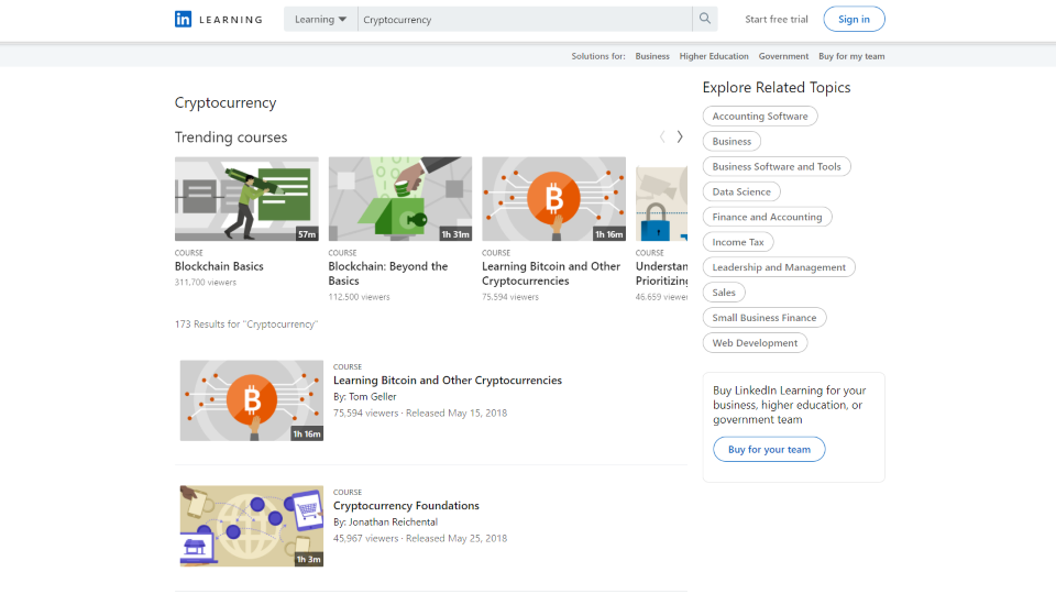 LinkedIn Learning Cryptocurrency Trading Courses
