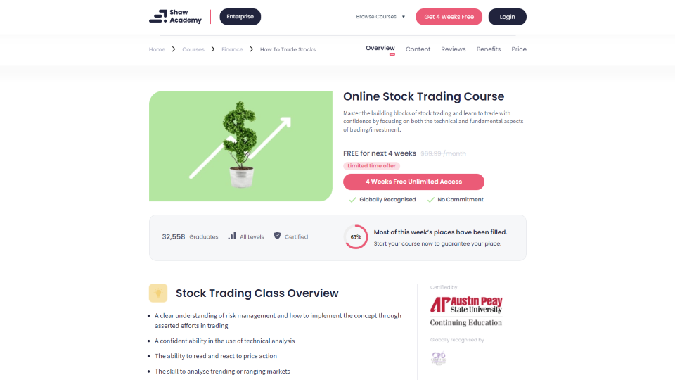 Shaw Academy Stock Trading Courses