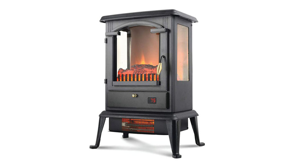 LifeSmart 3 Sided Flame View Infrared Stove Heater