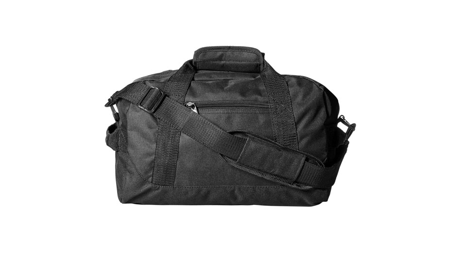 DALIX 14" Small Duffel Bag Gym Duffle Two Tone in Black With Shoulder Strap