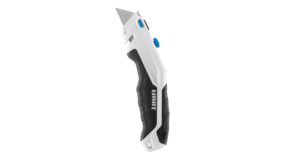 HART Pro Grip Retractable Utility Knife, 4-Blade Storage Handle