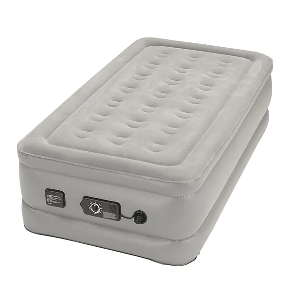 Insta-Bed Raised 18-in Twin Air Mattress & Internal Never Flat Pump