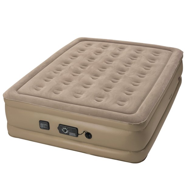 Insta-bed 19" Raised Queen Air Mattress With Never Flat AC Pump