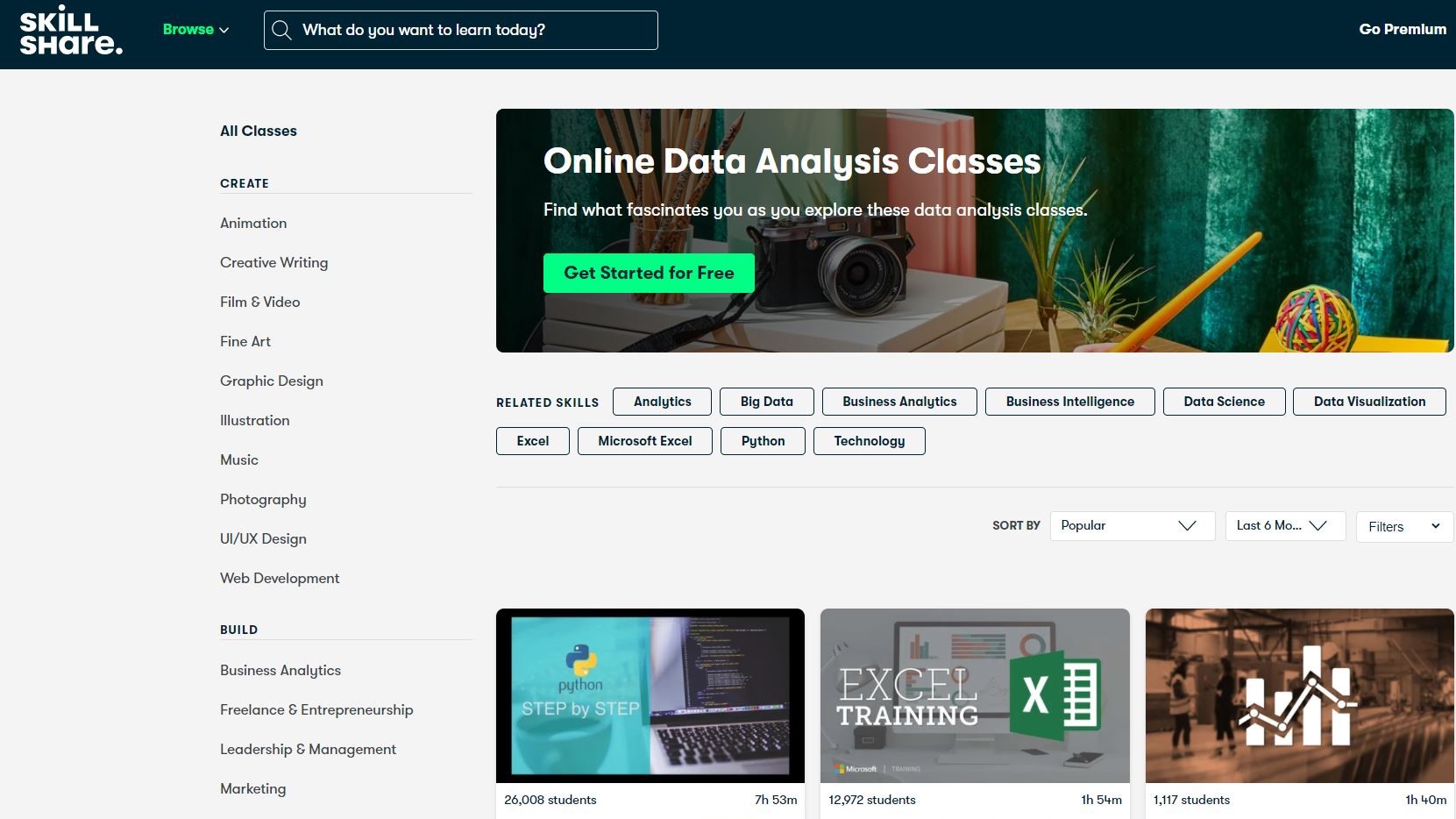 Skillshare Data Analysis Courses