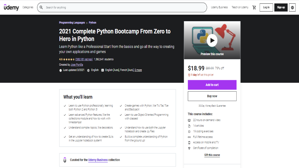 Udemy Python Courses