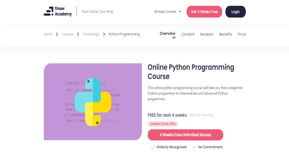 Shaw Academy Python Courses