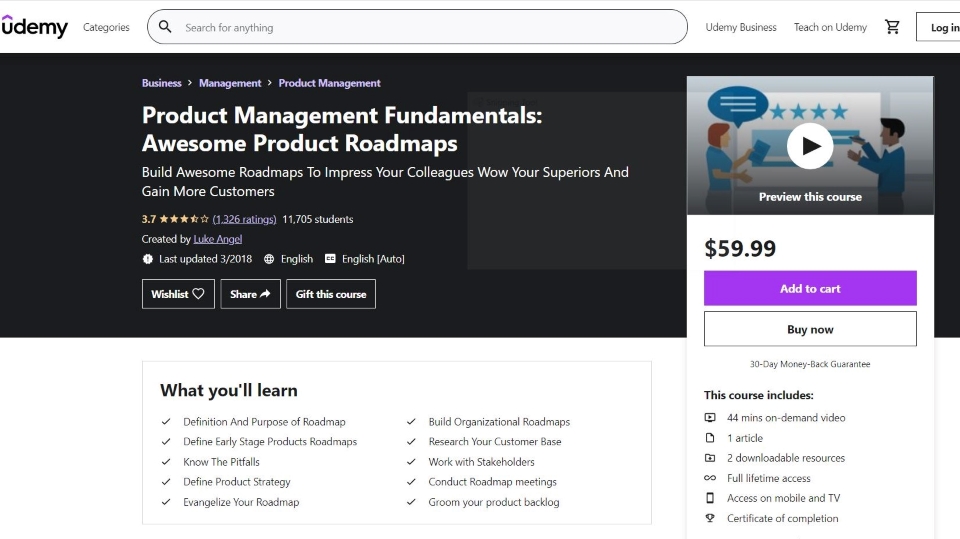 Udemy Product Management Courses