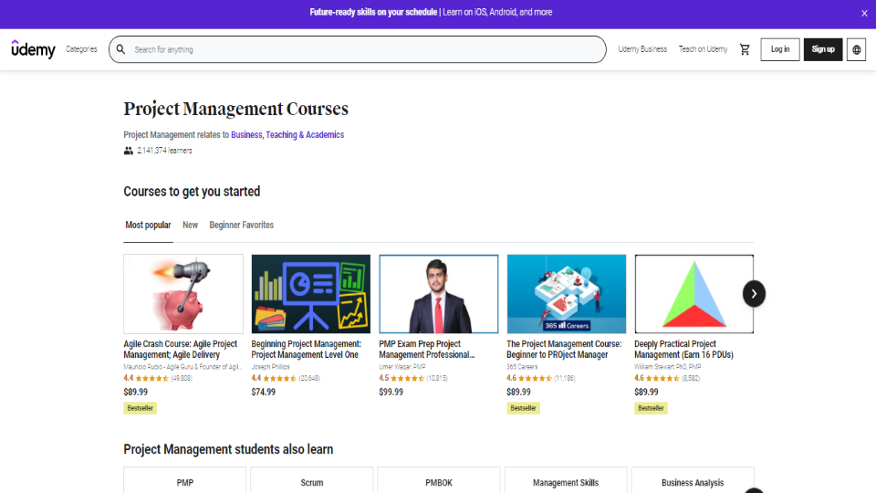 Udemy Project Management Courses