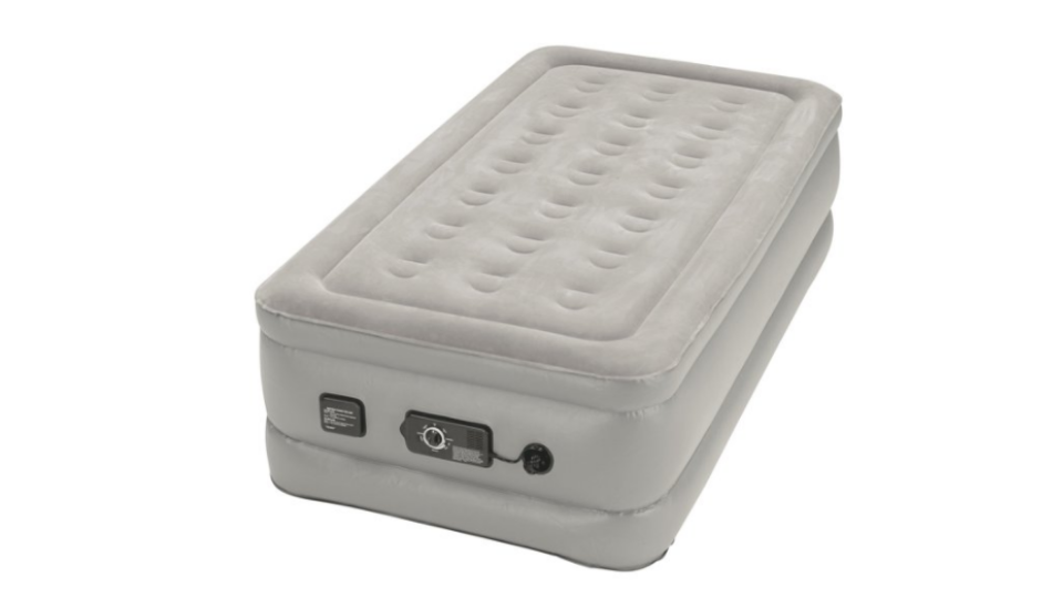 Insta-Bed Raised 18-in Twin Air Mattress & Internal Never Flat Pump