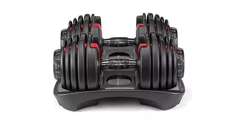 Bowflex SelectTech 552 Adjustable Workout Exercise Dumbbells Weight Set