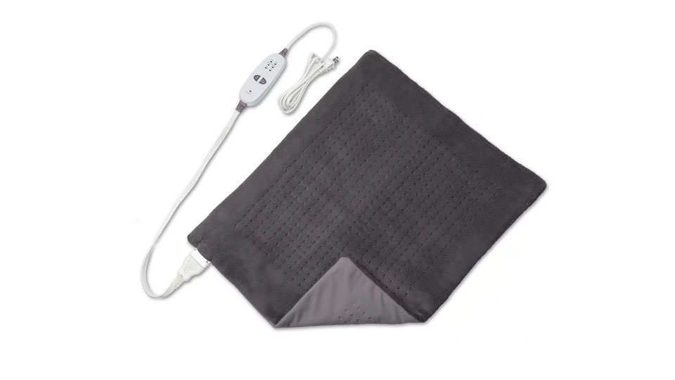 Sharper Image Calming Heat Massaging Weighted XXL Wide Heating Pad