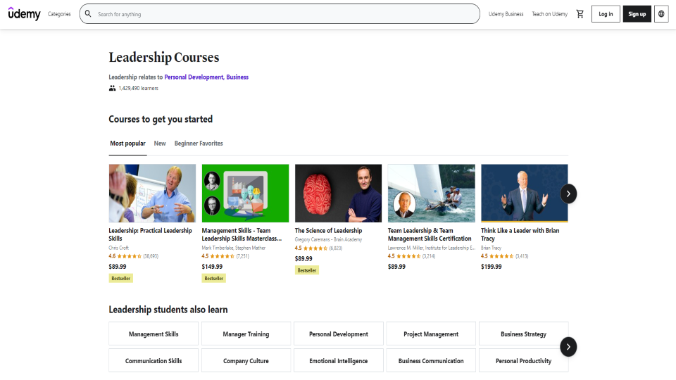 Udemy Leadership Courses