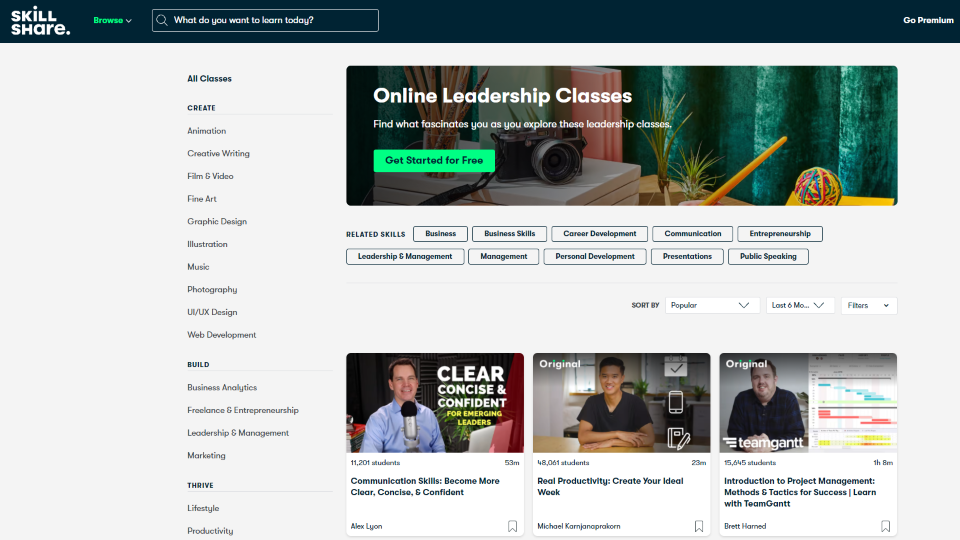 Skillshare Leadership Courses