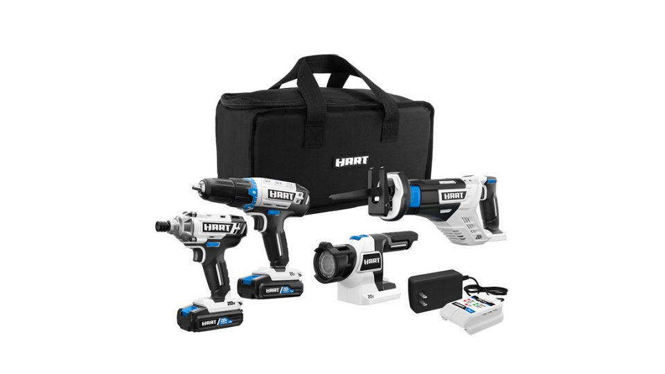 HART 20-Volt Cordless 4-Tool Combo Kit