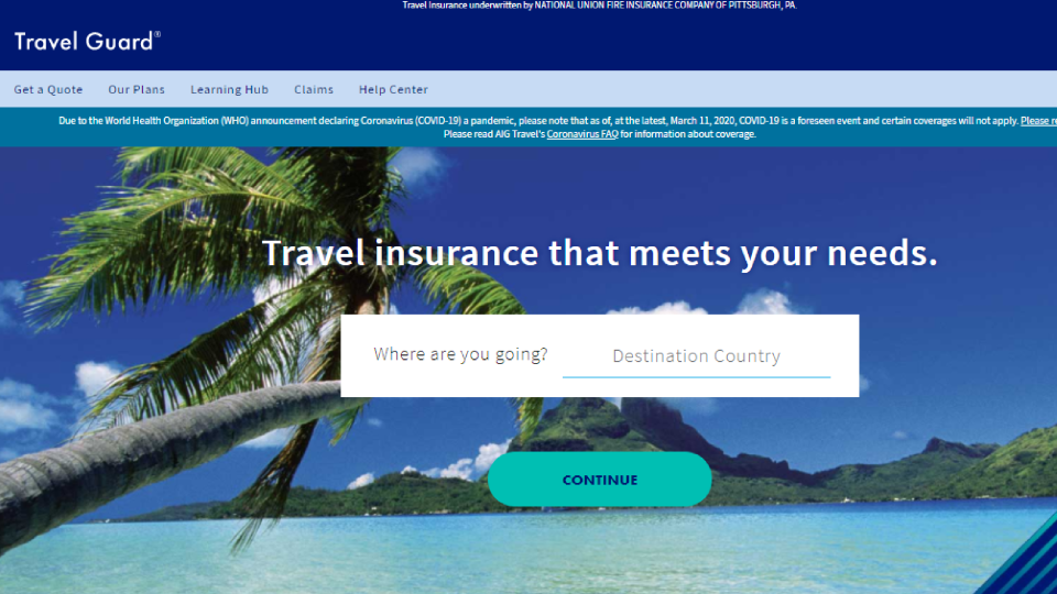 travel guard travel insurance plan
