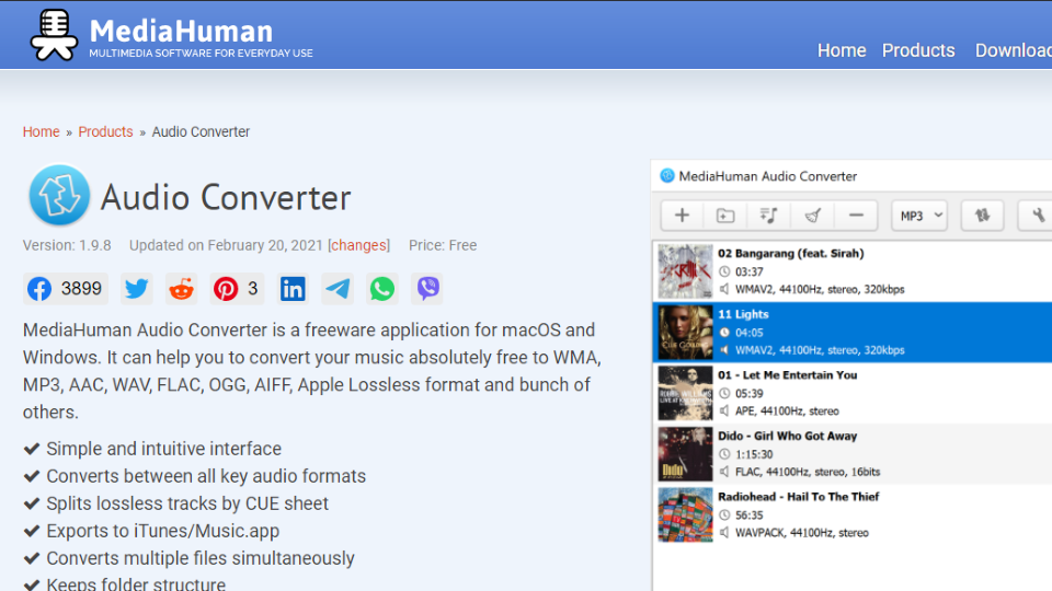 mediahuman audio converter freezing